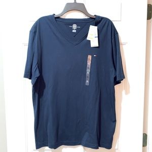 NWT Tommy Hilfiger Tee V-Neck Navy XL